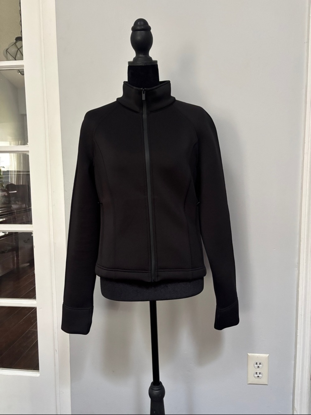 Zara Black Scuba Effect Jacket
